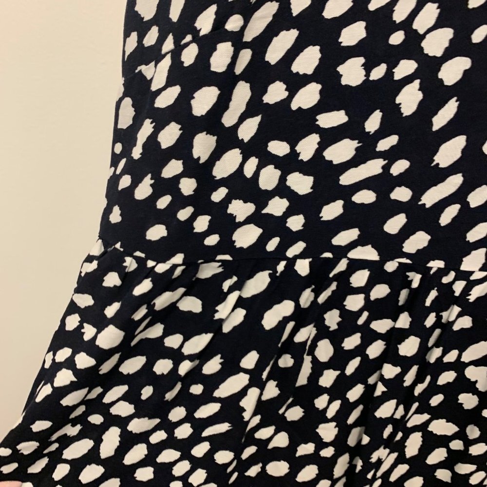 NWOT Loralette Women Plus Mixed Media V-Neck Ruffle dress Sz 26-28 Black White - Picture 8 of 10